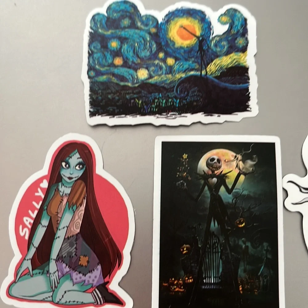 Set of 6 Nightmare Before Christmas Waterproof Stickers